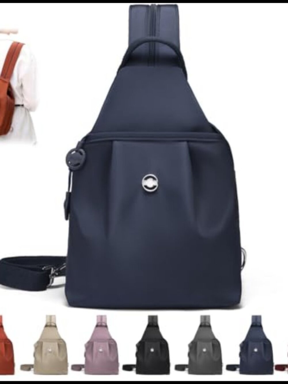 3-in-1 Anti-Theft Nylon Travel Tote Convertible Backpack Crossbody